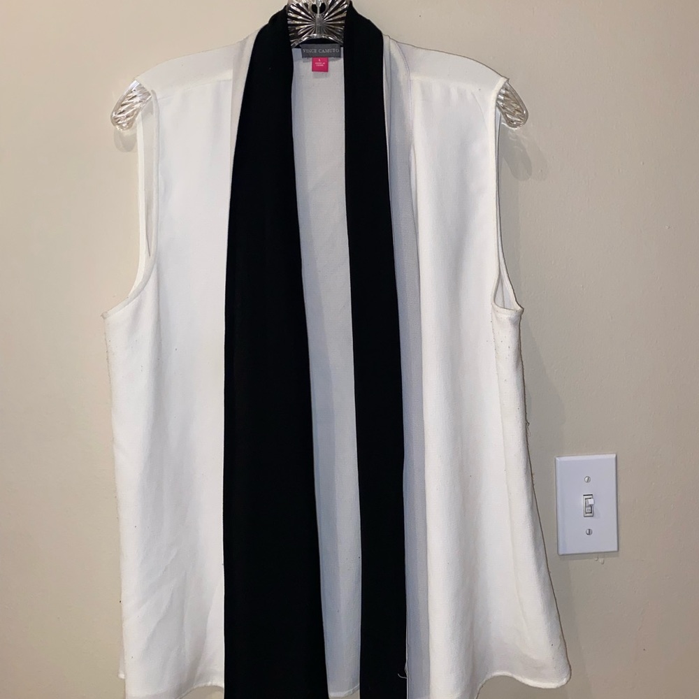B&W Blouse Vest